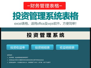 公司個人風險投資管理系統Excel報表素材